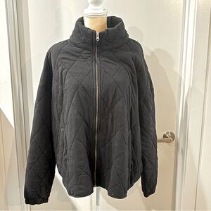 Women’s Quilted Black Jacket Wild Fable 2X